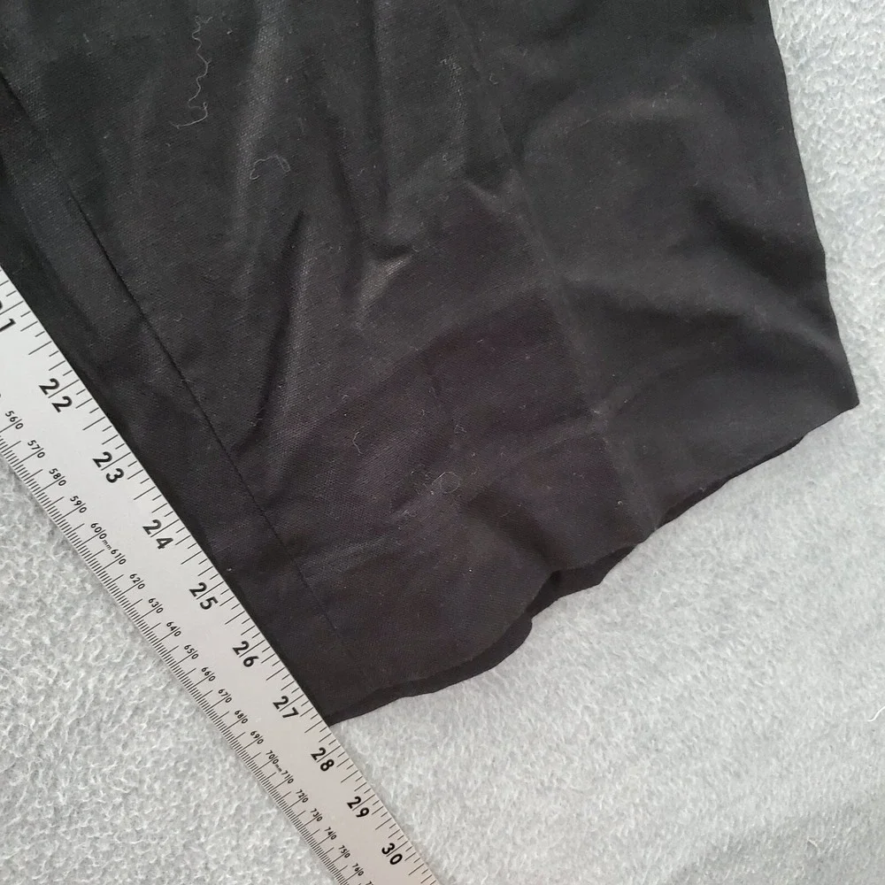 Banana Republic Women Pants 18s Black Chino Linen Beach Pleated Pockets